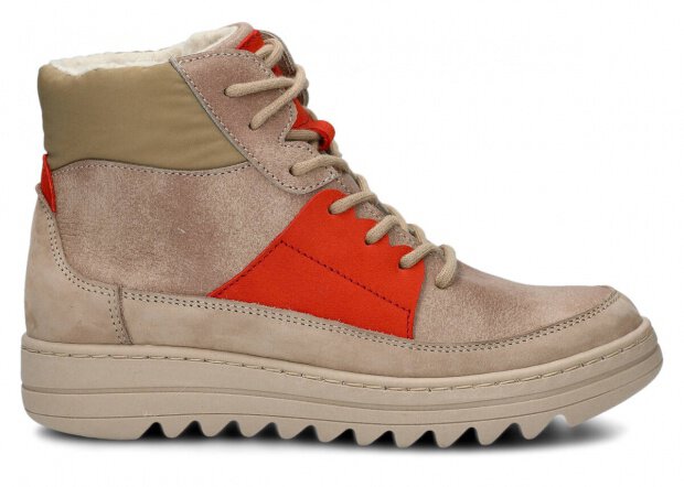 JUGENDSTIEFEL MODELL 612 BEIGE WOLKE + LAMMFELL - GRÖßE 37