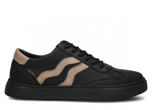 HERREN HALBSCHUHE MODELL 461 SCHWARZ CRAZY - GRÖßE 42