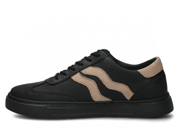 HERREN HALBSCHUHE MODELL 461 SCHWARZ CRAZY - GRÖßE 42