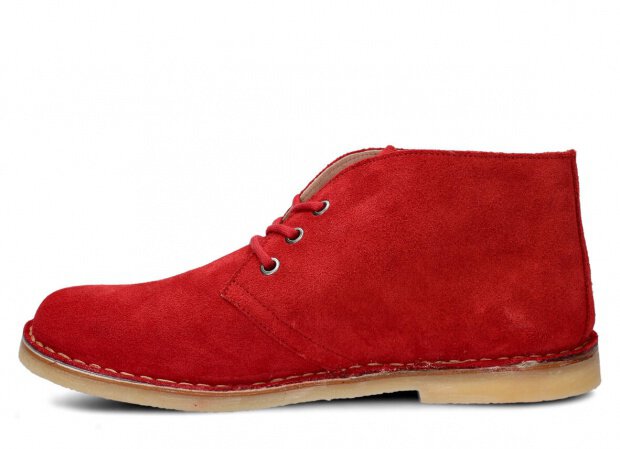 JUGENDSTIEFEL MODELL  082 ROT VELOURS - GRÖßE 46