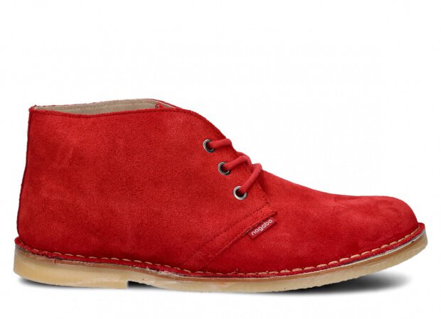 JUGENDSTIEFEL MODELL  082 ROT VELOURS - GRÖßE 46