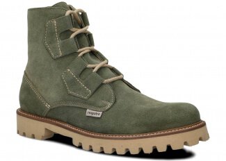 Herren Trapperschuhe NAGABA 488/1 Khaki Velours Leder