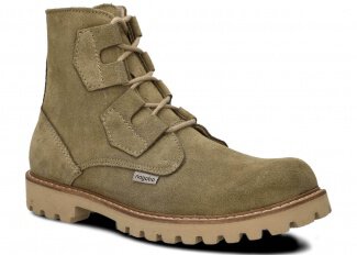 Herren Trapperschuhe NAGABA 488/1 Olive Velours Leder