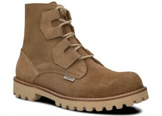 Herren Trapperschuhe NAGABA 488/1 Beige Velours Leder