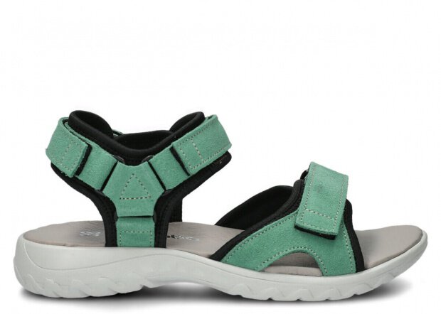 DAMEN-SANDALEN NAGABA MODELL 266 MINZE VELOURS LEDER