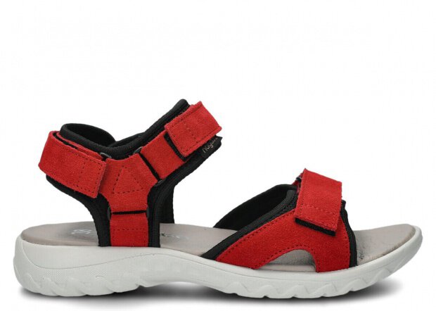 DAMEN-SANDALEN NAGABA MODELL 266 ROT VELOURS LEDER 