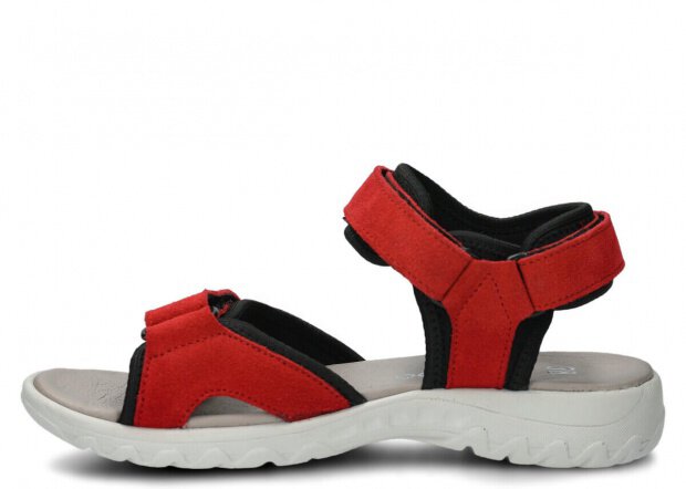 DAMEN-SANDALEN NAGABA MODELL 266 ROT VELOURS LEDER 