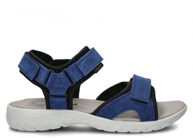 DAMEN-SANDALEN NAGABA MODELL 266 KOBALT VELOURS LEDER