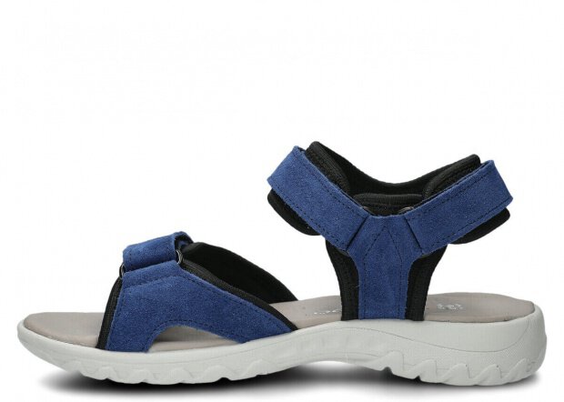 DAMEN-SANDALEN NAGABA MODELL 266 KOBALT VELOURS LEDER