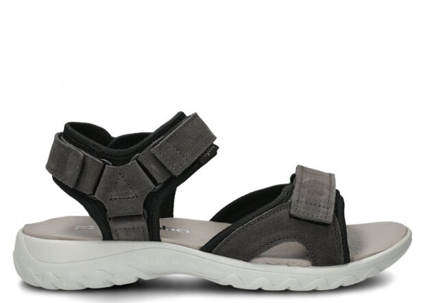 DAMEN-SANDALEN NAGABA MODELL 266 GRAPHIT VELOURS LEDER 