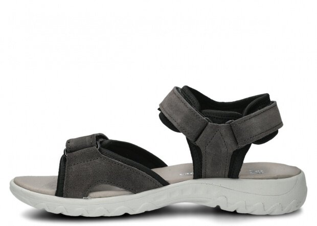 DAMEN-SANDALEN NAGABA MODELL 266 GRAPHIT VELOURS LEDER 
