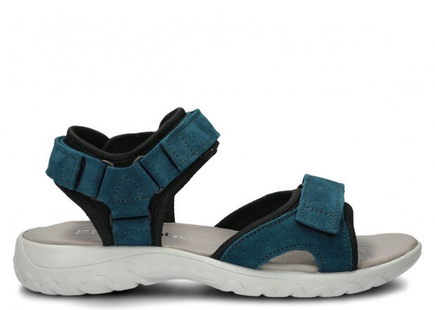DAMEN-SANDALEN NAGABA MODELL 266 TÜRKIS VELOURS LEDER 