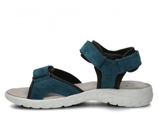 DAMEN-SANDALEN NAGABA MODELL 266 TÜRKIS VELOURS LEDER 