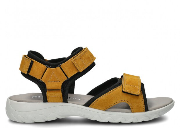 DAMEN-SANDALEN NAGABA MODELL 266 GELB VELOURS LEDER 