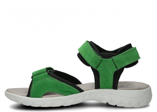 DAMEN-SANDALEN NAGABA MODELL 266 GRASGRÜN VELOURS LEDER 