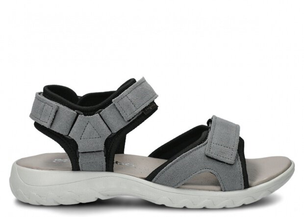 DAMEN-SANDALEN NAGABA MODELL 266 GRAU VELOURS LEDER 