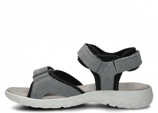DAMEN-SANDALEN NAGABA MODELL 266 GRAU VELOURS LEDER 