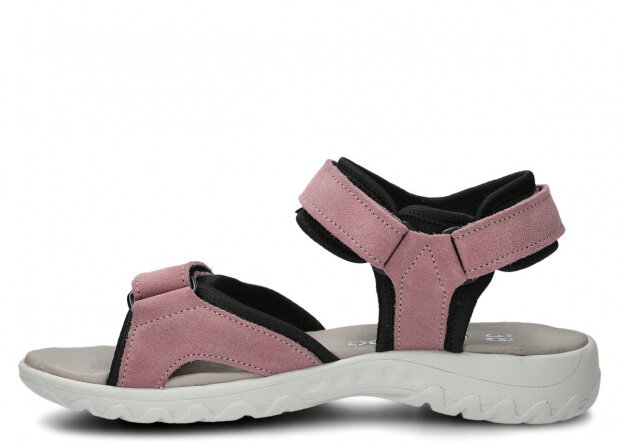 DAMEN-SANDALEN NAGABA MODELL 266 HELLROSA VELOURS LEDER 