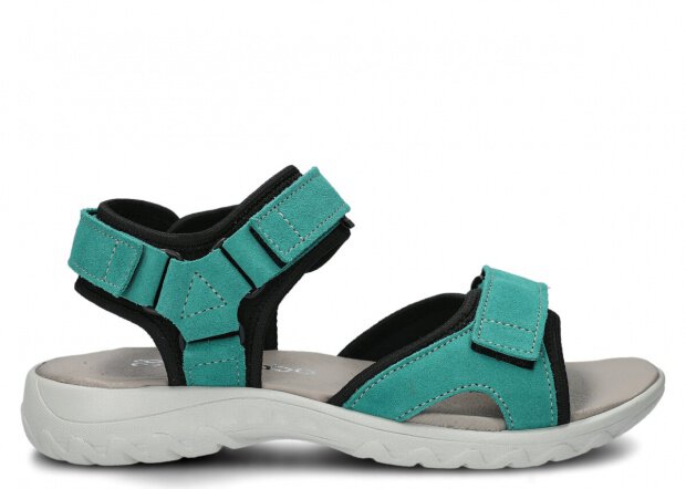DAMEN-SANDALEN NAGABA MODELL 266 SELADON VELOURS LEDER 