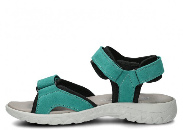 DAMEN-SANDALEN NAGABA MODELL 266 SELADON VELOURS LEDER 