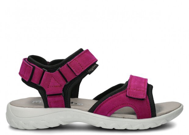 DAMEN-SANDALEN NAGABA MODELL 266 LILA VELOURS LEDER 