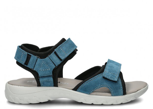 DAMEN-SANDALEN NAGABA MODELL 266 JEANS VELOURS LEDER 