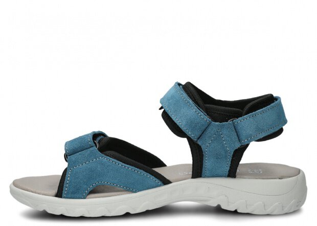 DAMEN-SANDALEN NAGABA MODELL 266 JEANS VELOURS LEDER 