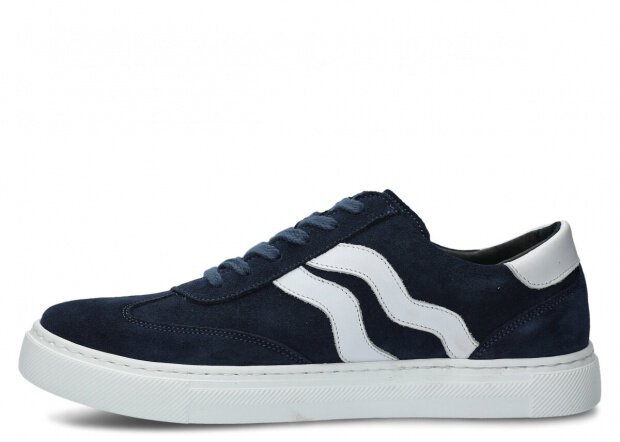 HERREN HALBSCHUHE MODELL 461 DUNKELBLAU  VELOURS - GRÖßE 42