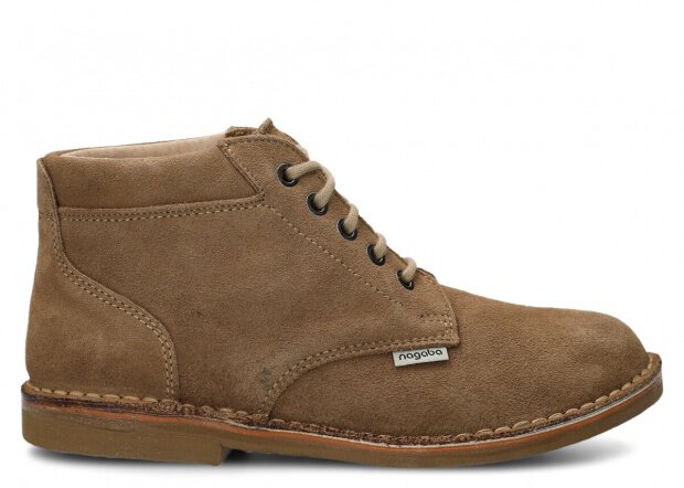 HERREN SCHNURSCHUHE MODELL 0761 BEIGE VELOURS - GRÖßE 42