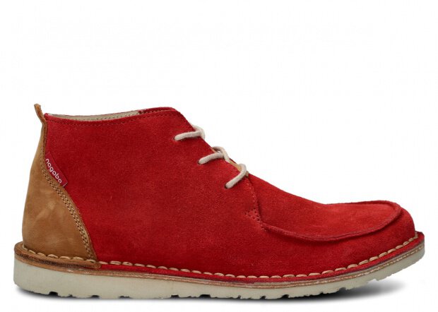 JUGENDSTIEFEL MODELL  086 ROT VELOURS - GRÖßE 39