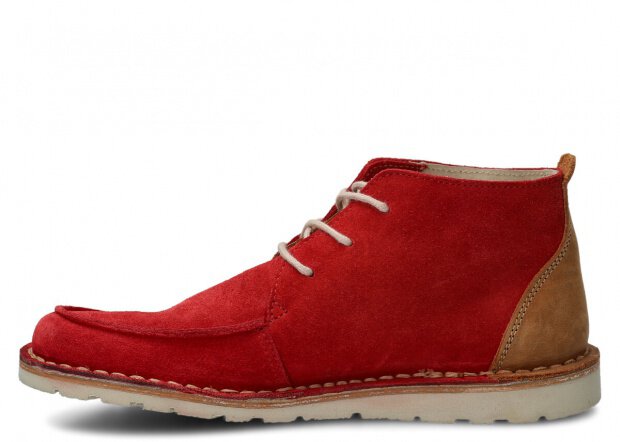 JUGENDSTIEFEL MODELL  086 ROT VELOURS - GRÖßE 39