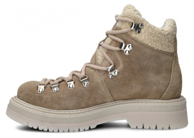 DAMEN SCHNURSCHUHE MODELL 2810 BEIGE VELOURS WAX- GRÖßE 38