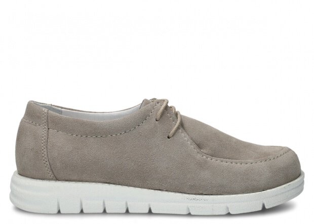 DAMEN SCHNURSCHUHE MODELL 002 HELLGRAU VELOURS - GRÖßE 38