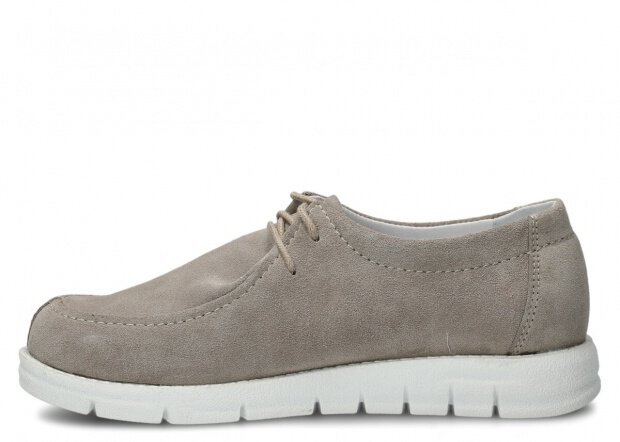 DAMEN SCHNURSCHUHE MODELL 002 HELLGRAU VELOURS - GRÖßE 38