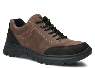 Herren-Trekkingschuhe Modell 4081 Olive Crazy Leder