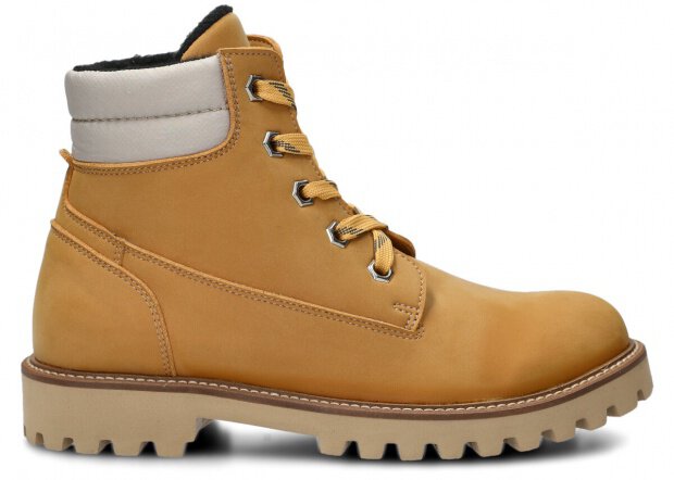 JUGENDSTIEFEL MODELL 6221 GELB NUBUK VEGAN + FILZ - 39