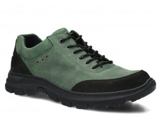 Herren-Trekkingschuhe Modell 4081 Grün Crazy Leder 