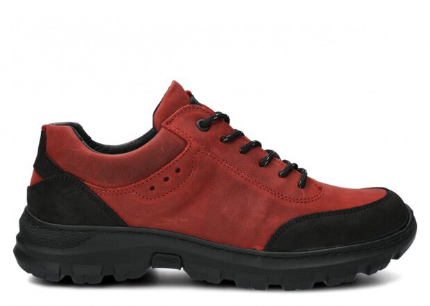 Herren-Trekkingschuhe Modell 4081 Rot Crazy Leder