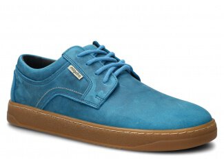 Weite Halbschuh für Männer Nagaba Modell 476 Kobalt Crazy Leder