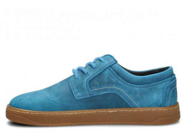 Halbschuh für Männer Nagaba Modell 476 Kobalt Crazy Leder