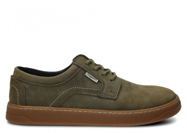 Halbschuh für Männer Nagaba Modell 476 Olivgrün Crazy Leder