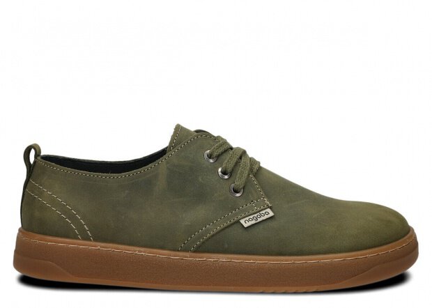 Halbschuh für Männer Nagaba Modell 477 Olivgrün Crazy Leder