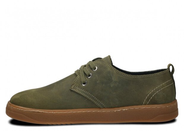 Halbschuh für Männer Nagaba Modell 477 Olivgrün Crazy Leder
