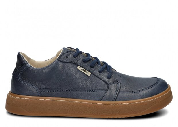 Weite Halbschuhe für Frauen Nagaba Modell 625 Dunkelblau Rustic Leder
