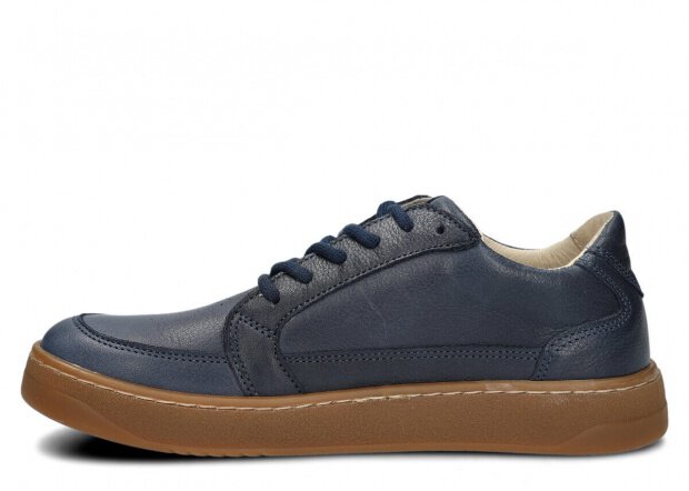 Weite Halbschuhe für Frauen Nagaba Modell 625 Dunkelblau Rustic Leder