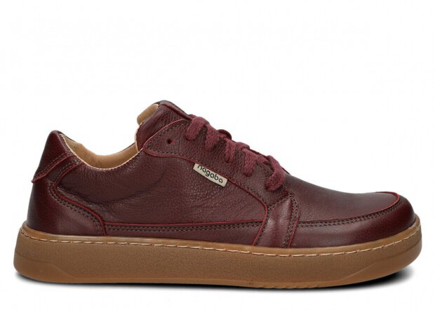 Weite Halbschuhe für Frauen Nagaba Modell 625 Dunkelrot Rustic Leder