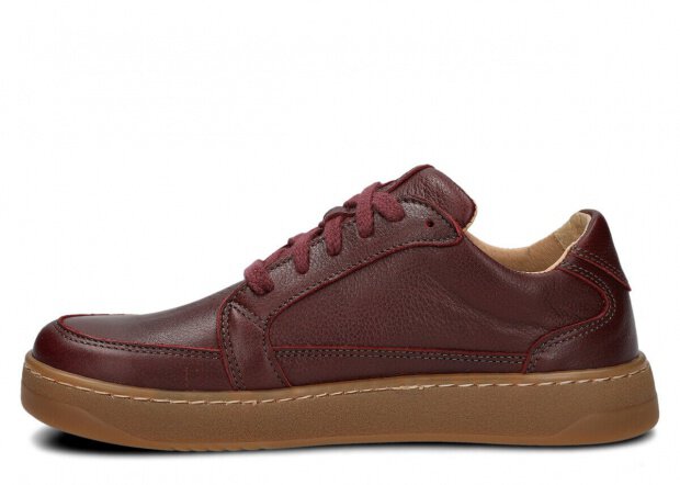 Weite Halbschuhe für Frauen Nagaba Modell 625 Dunkelrot Rustic Leder
