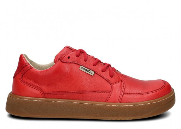 Weite Halbschuhe für Frauen Nagaba Modell 625 Rot Rustic Leder