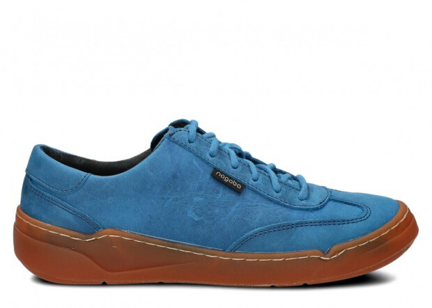 Halbschuh für Männer Nagaba Modell 467 Kobalt Crazy Leder