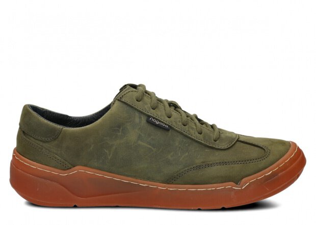 Halbschuh für Männer Nagaba Modell 467 Olivgrün Crazy Leder